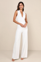 Enterizo Elegante Escote Profundo Espalda Descubierta