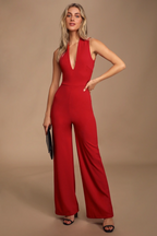 Enterizo Elegante Escote Profundo Espalda Descubierta