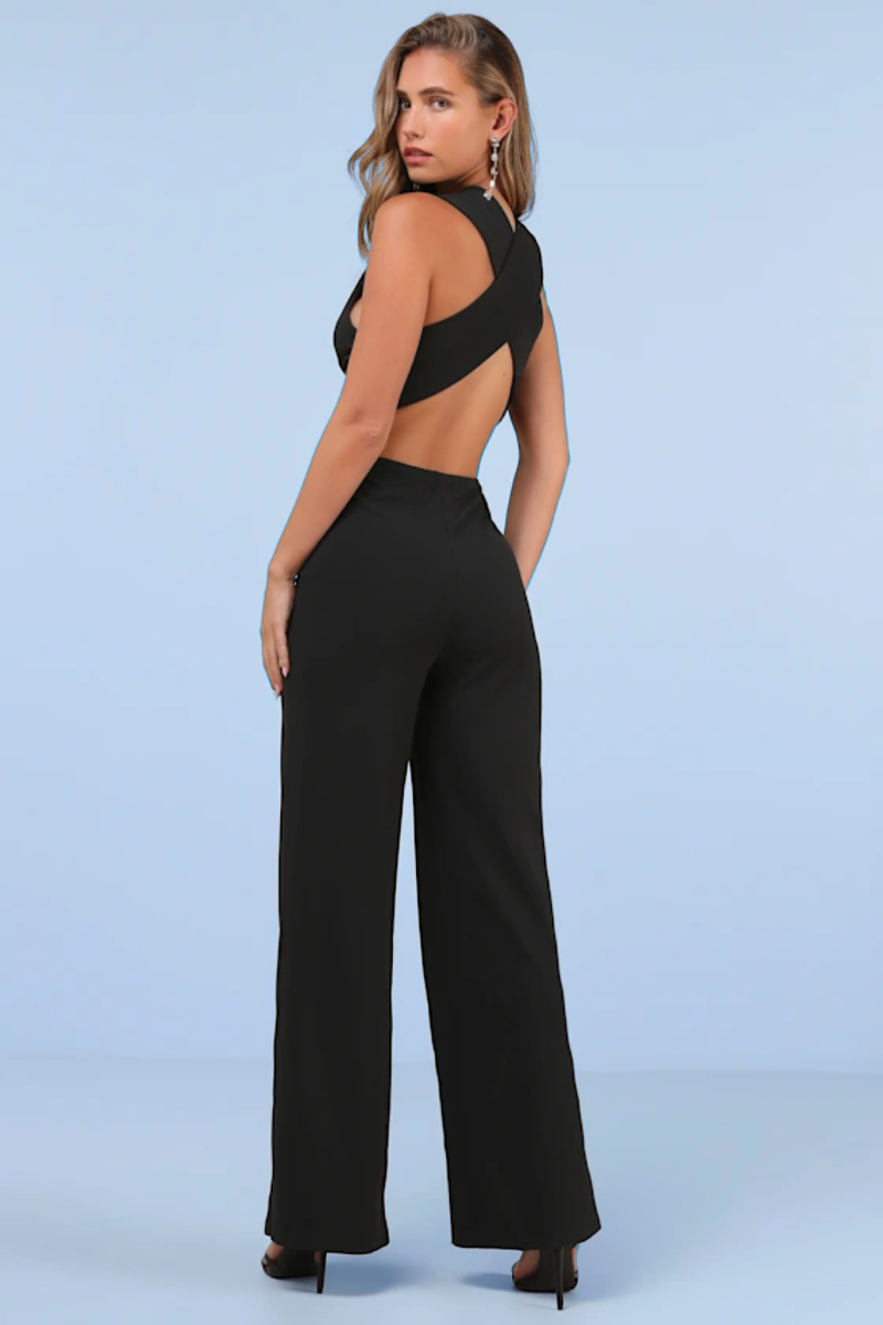 Enterizo Elegante Escote Profundo Espalda Descubierta