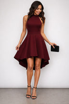 Vestido cuello Halter Asimétrico cola de pato de Mujer