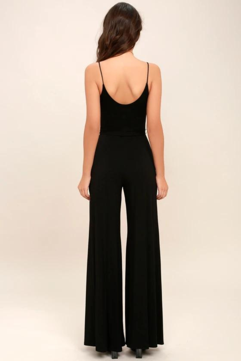 Enterizo Elegante-casual con Abertura y Tirantes Delgados
