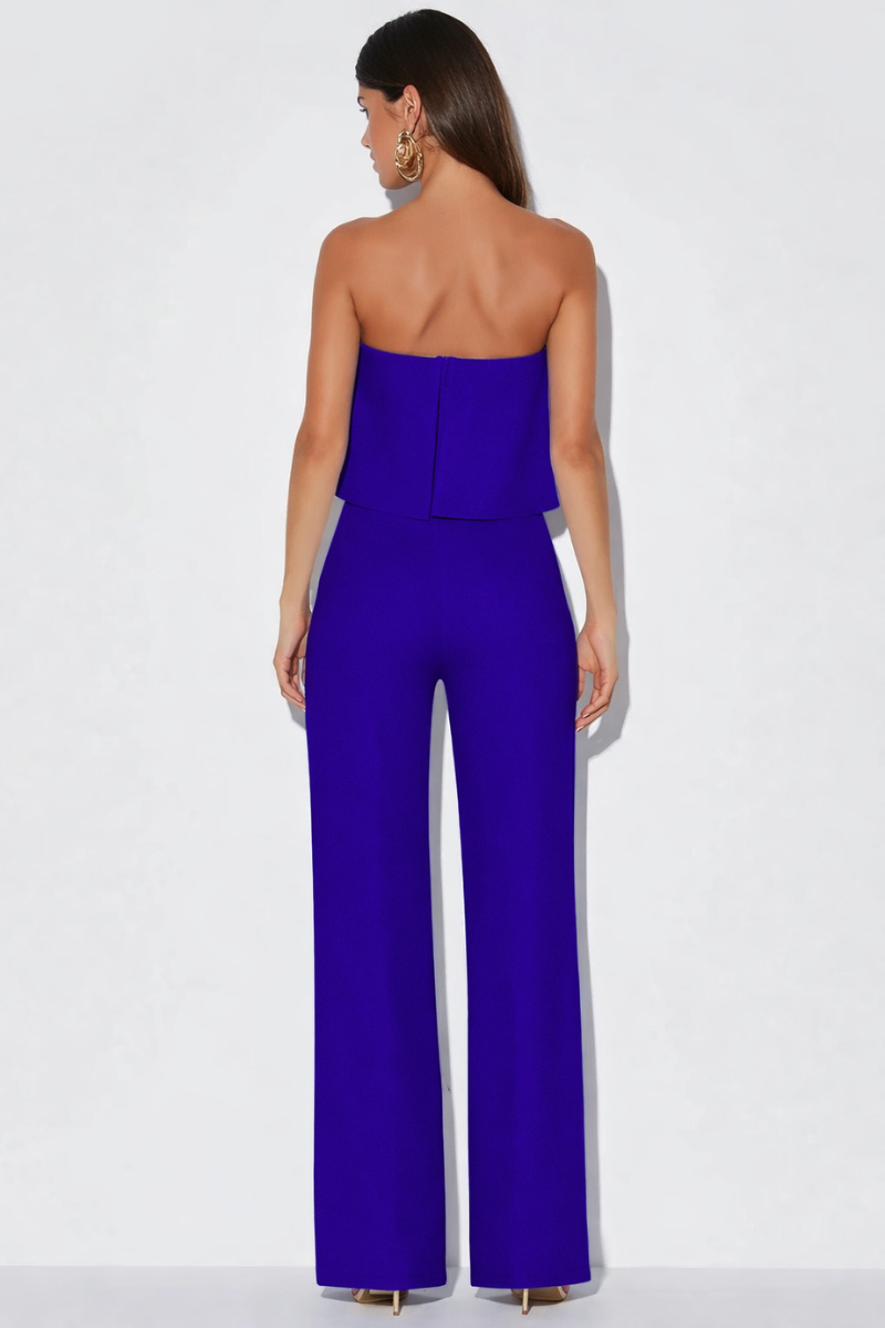 Enterizo Strapless Elegante Corte Recto