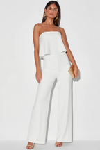 Enterizo Strapless Elegante Corte Recto
