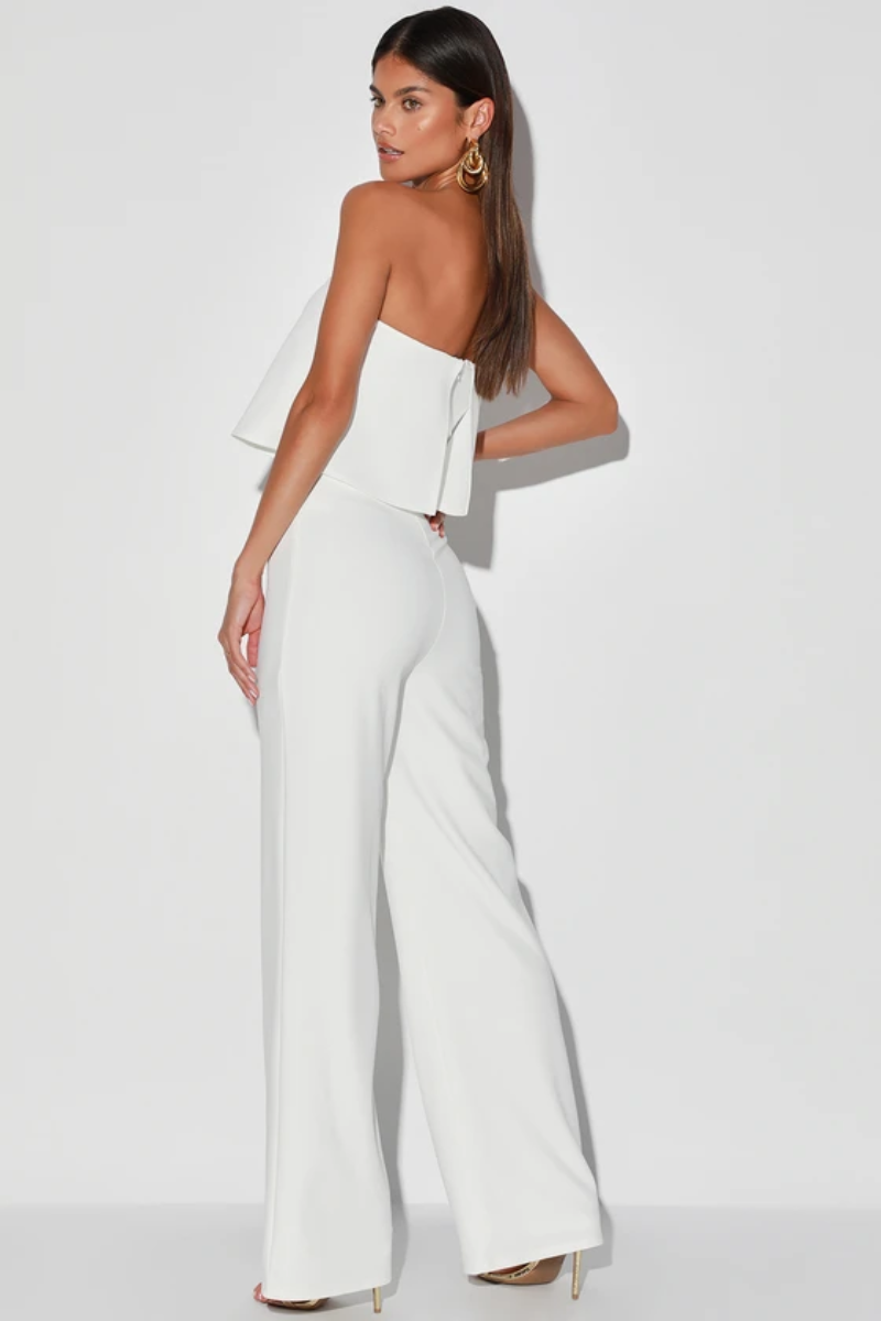 Enterizo Strapless Elegante Corte Recto