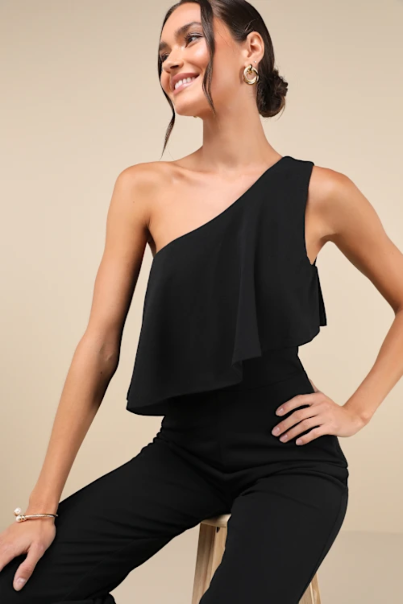 Enterizo Palazzo Un Hombro Elegante Mujer 4065