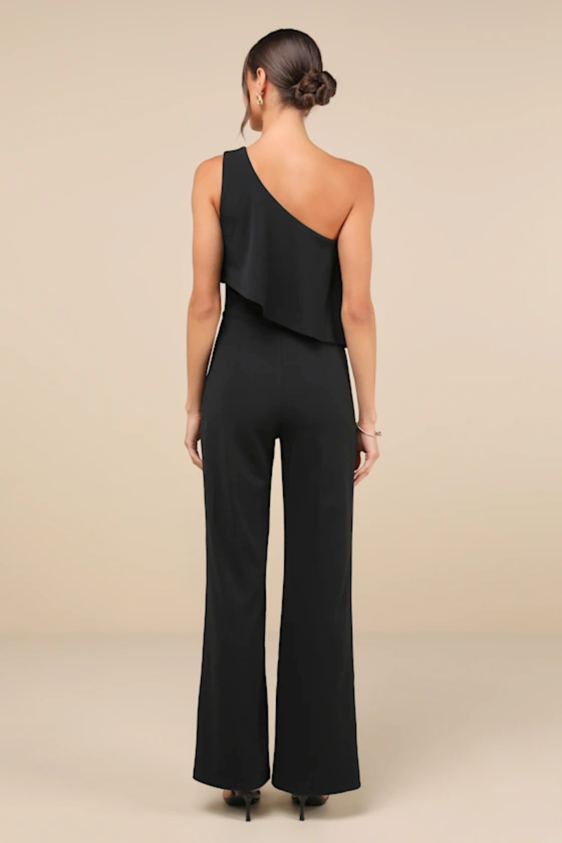 Enterizo Palazzo Un Hombro Elegante Mujer 4065