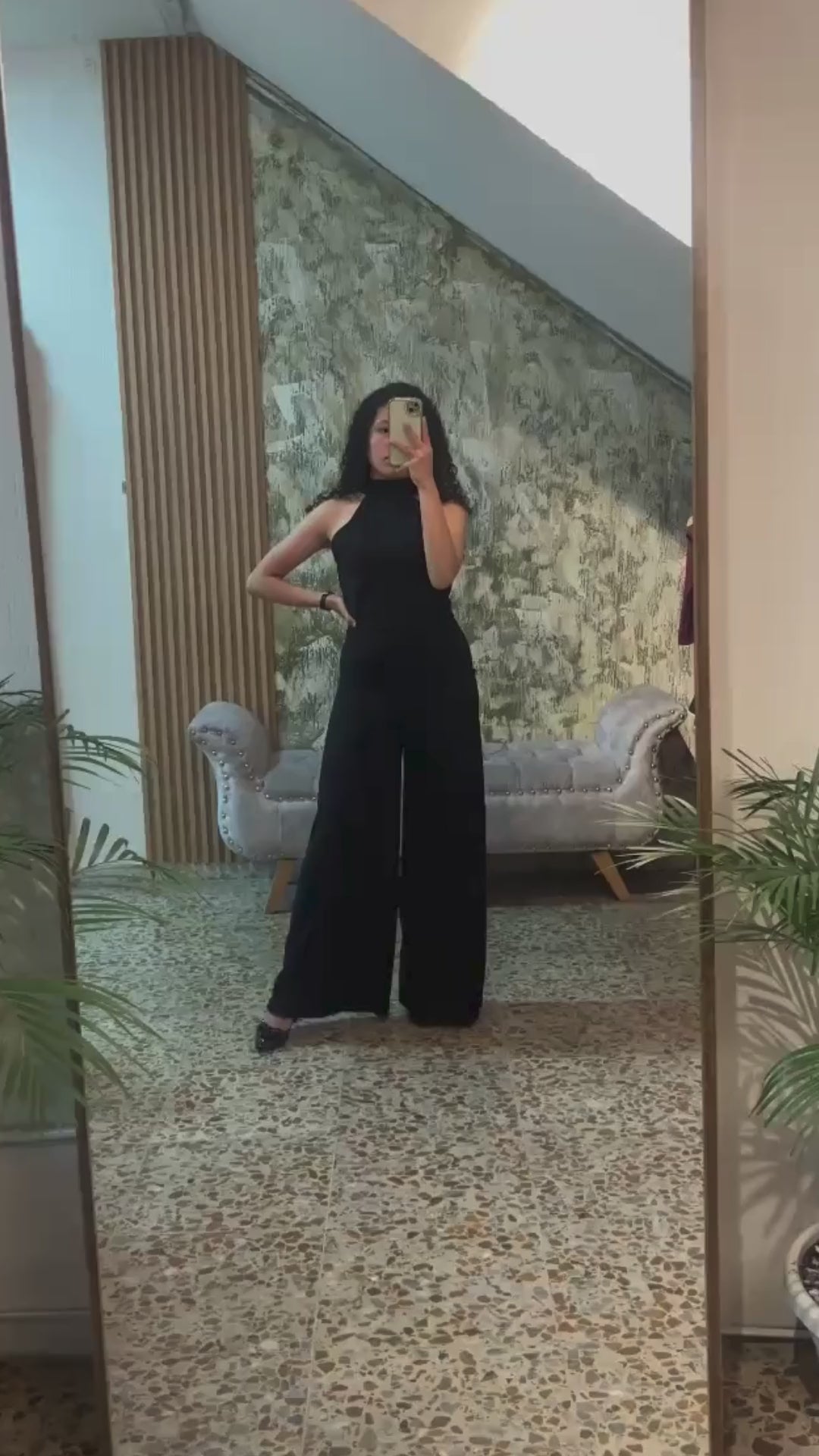 Enterizo Elegante Halter Cuello Alto